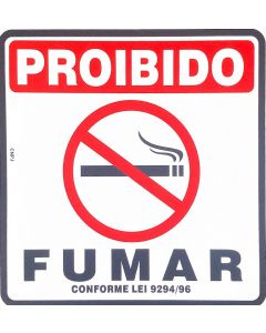 Placa Indicativa - Proibido Fumar - P1 - Sinalização