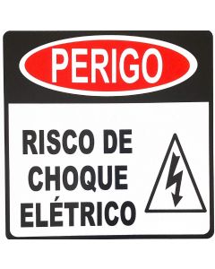 PERIGO - Risco de Choque Elétrico - Sinalização Indicativa