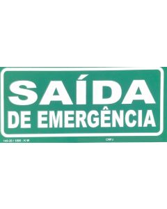 Placa Fotoluminescente S12 Saída De Emergência.